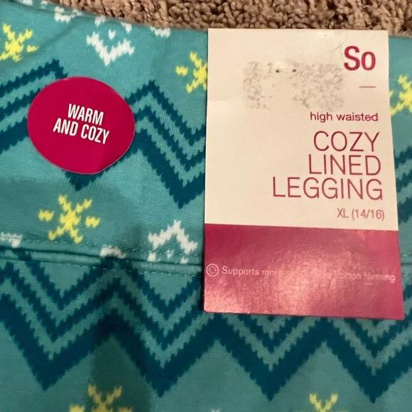 NWT new Set of 3 SO leggings jeggings girls 14 pink green blue denim - Picture 12 of 17